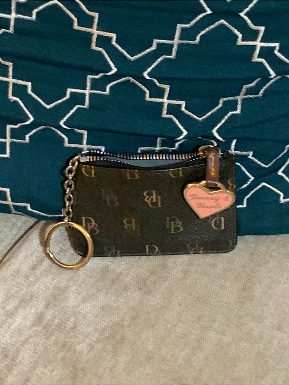 Vintage Dooney & Bourke Coin Purse Keychain Wallet